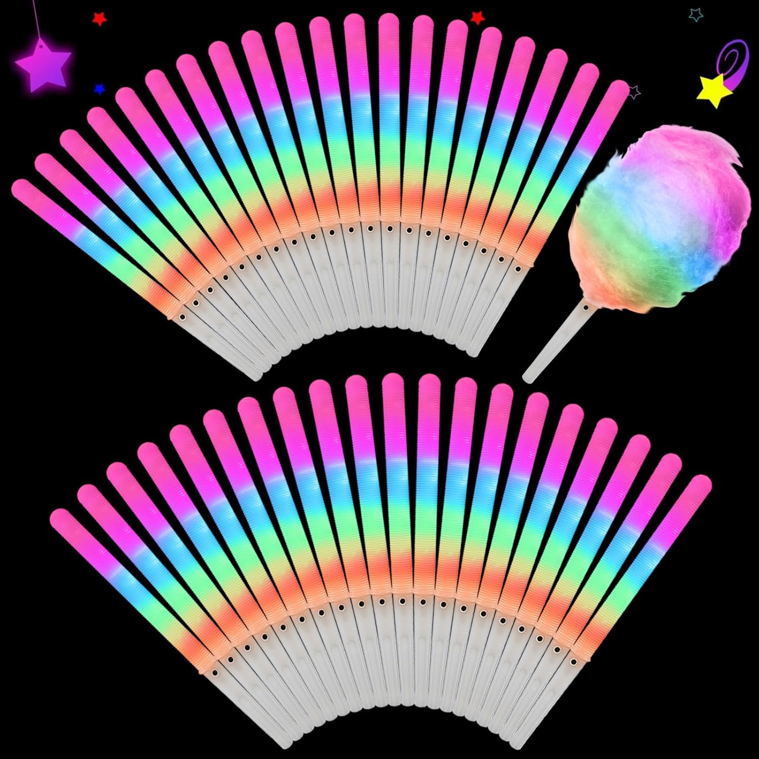 Cotton Candy Cone - 20 قطعة من مخاريط حلوى القطن