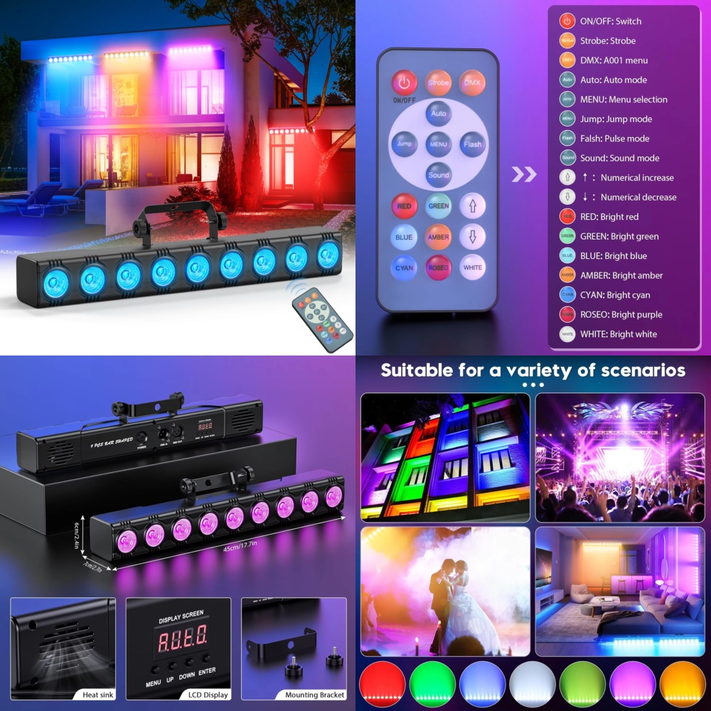 Event Party Dj - إضاءة جدارية RGB بقوة 36 واط