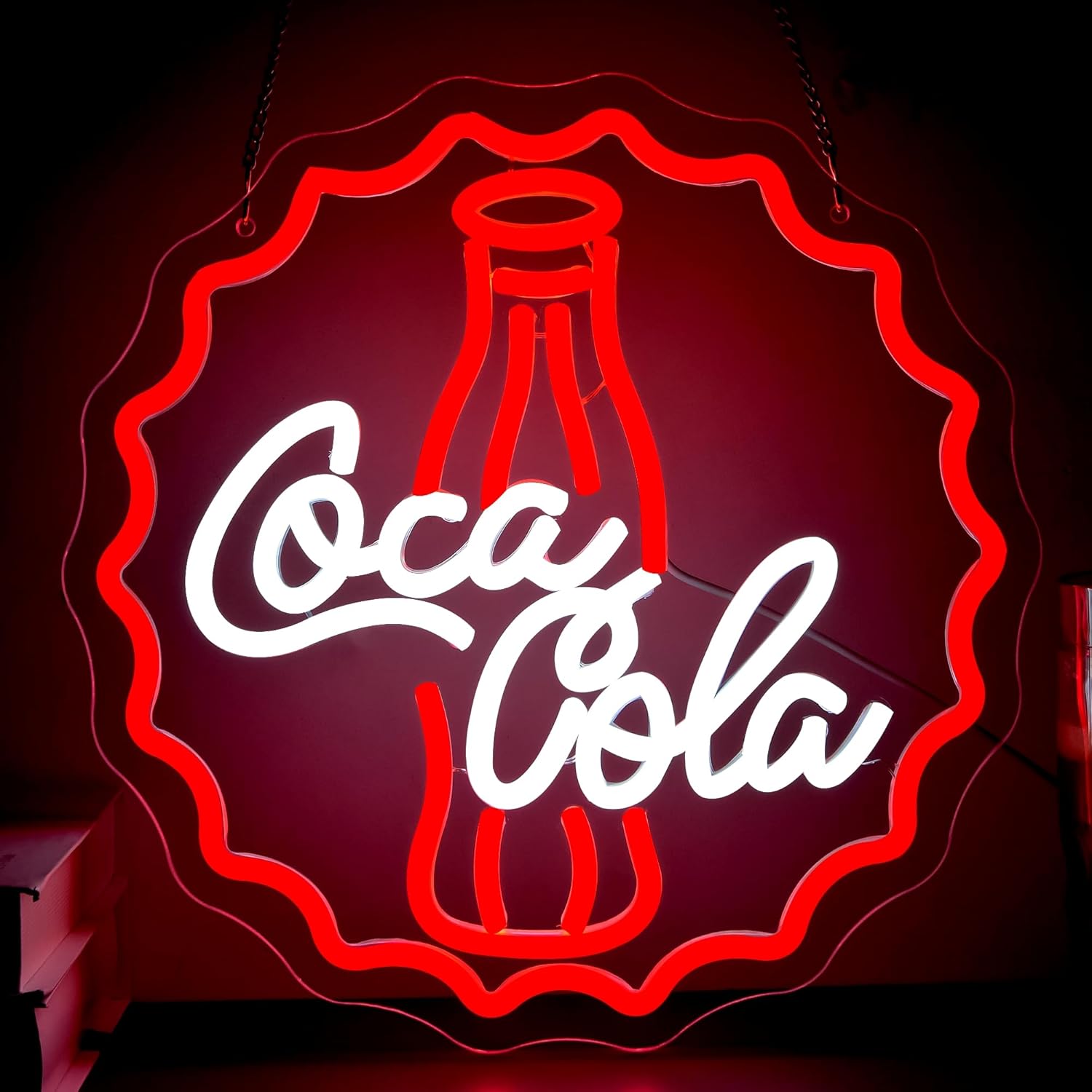 Neon Sign Party - لافتة نيون على شكل كولا، إضاءة