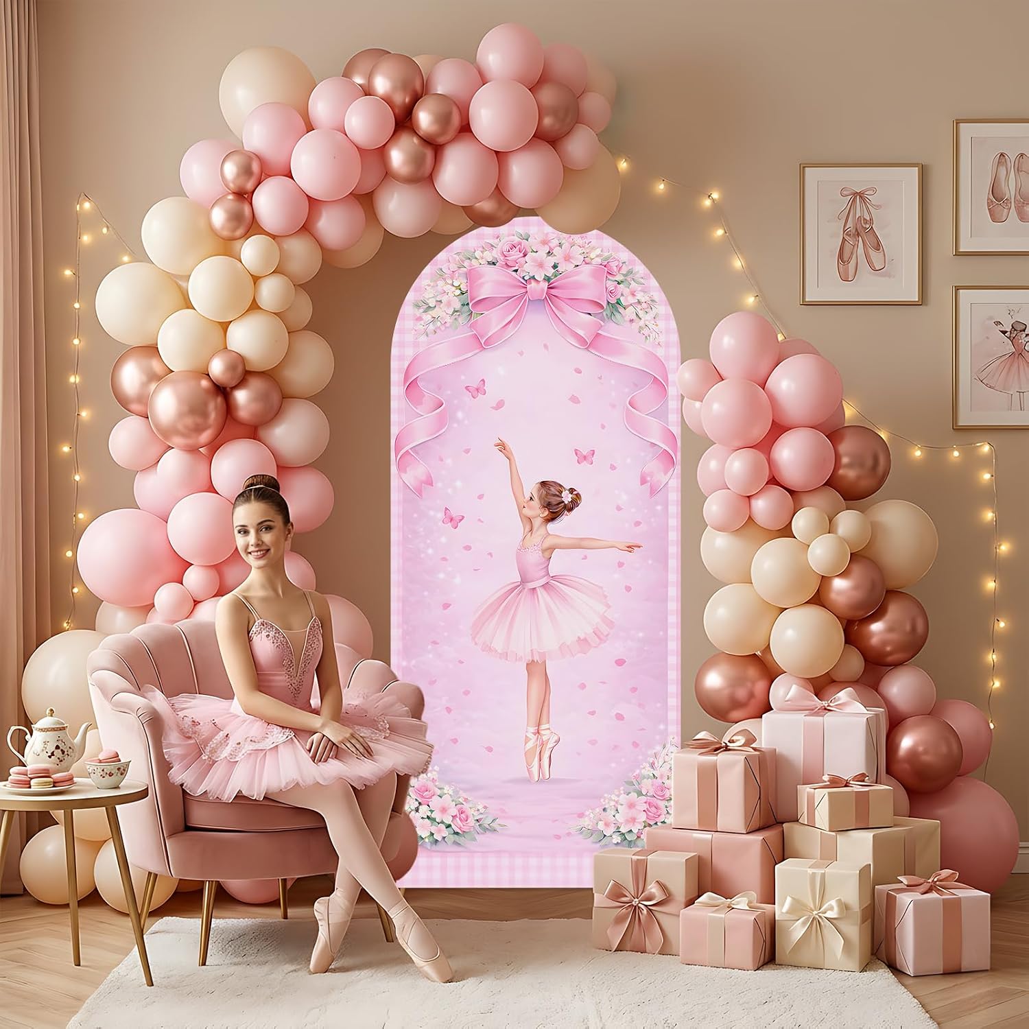 Dessert Table Backdrop - غطاء خلفية مخصص على شكل قوس