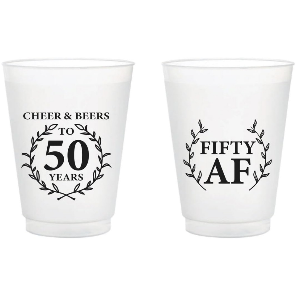 Plastic Cup 50Pcs - 10/50 أكواب بلاستيكية مخصصة غير لامعة،
