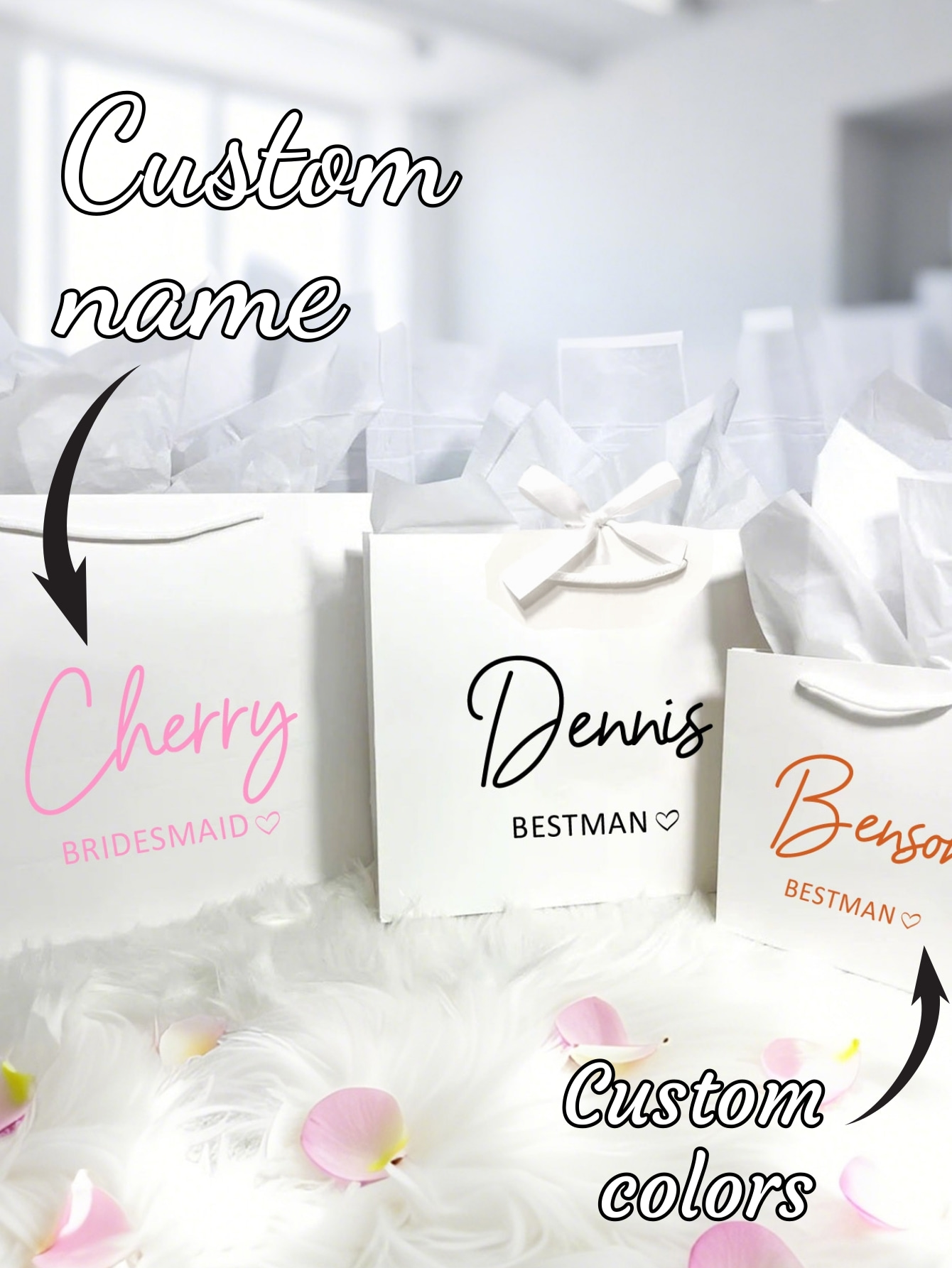 Party Favor Bag - حقيبة هدايا مخصصة عالية الجودة للعروس