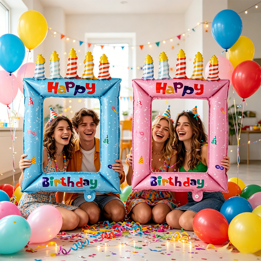 Photo Booth Frame - إطار صور بالونات بتصميم الأميرة مقاس