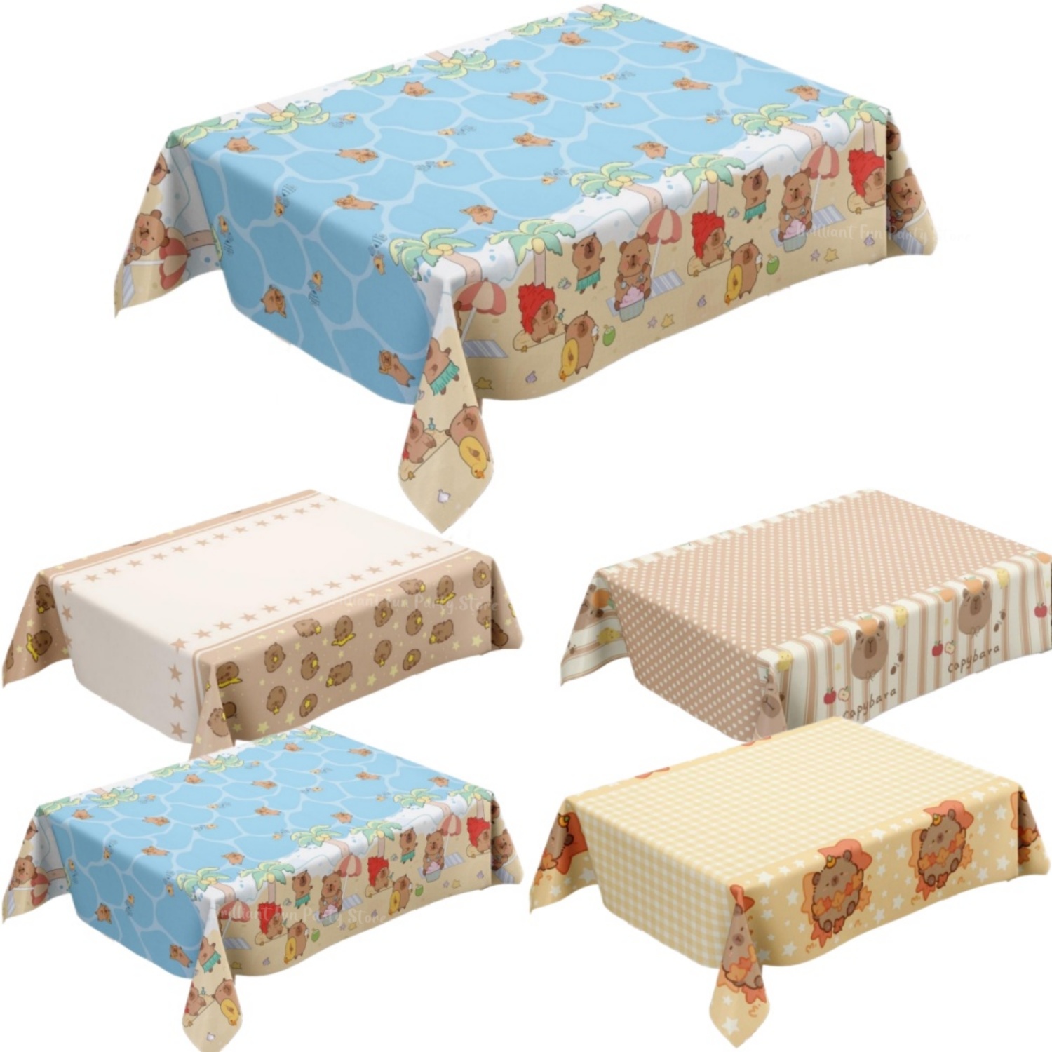 Table Cloth Disposable - لطيف كابيبارا مفرش المائدة للأطفال عيد
