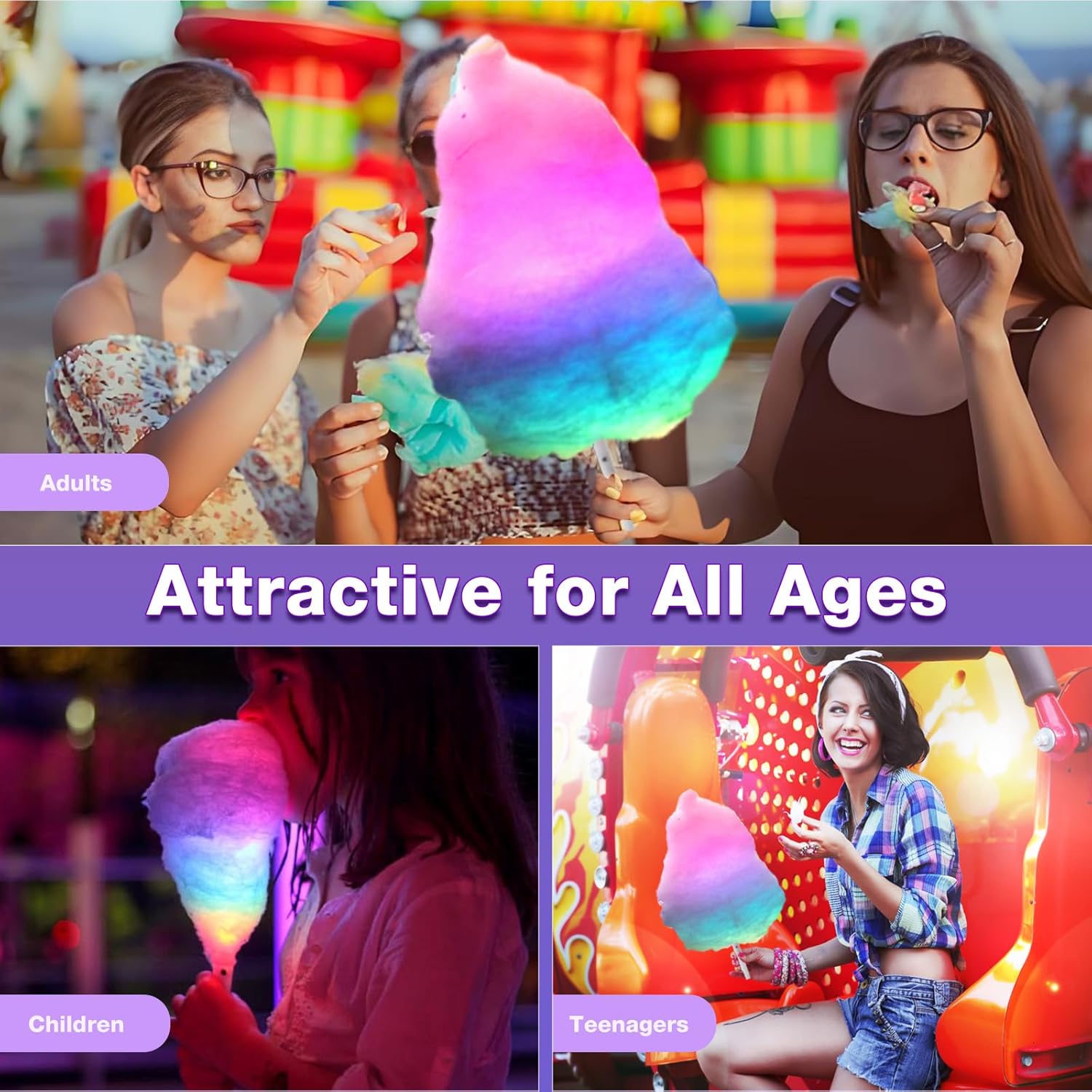 20 قطعة من مخاريط حلوى القطن ا - مراجعة Cotton Candy Cone وسعره