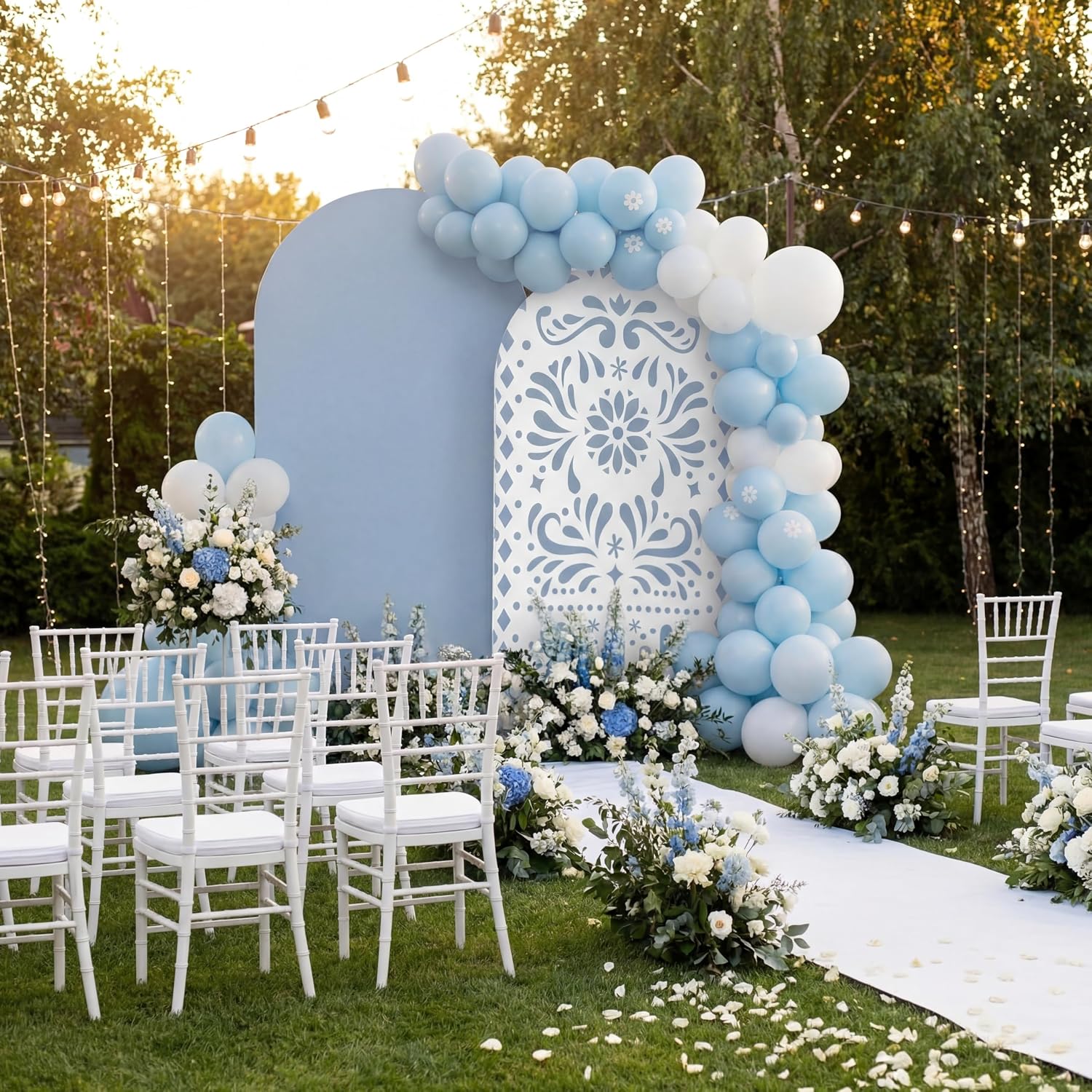 غطاء خلفية مخصص ذو وجهين على ش - مراجعة Dessert Table Backdrop وسعره