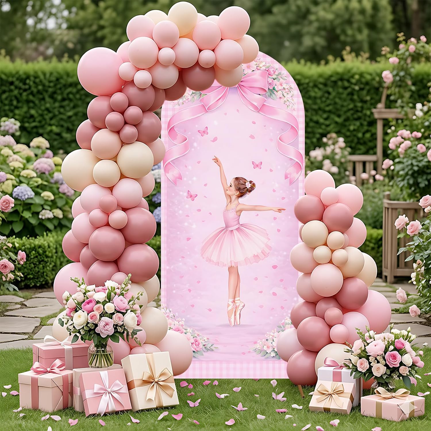 غطاء خلفية مخصص على شكل قوس را - مراجعة Dessert Table Backdrop وسعره