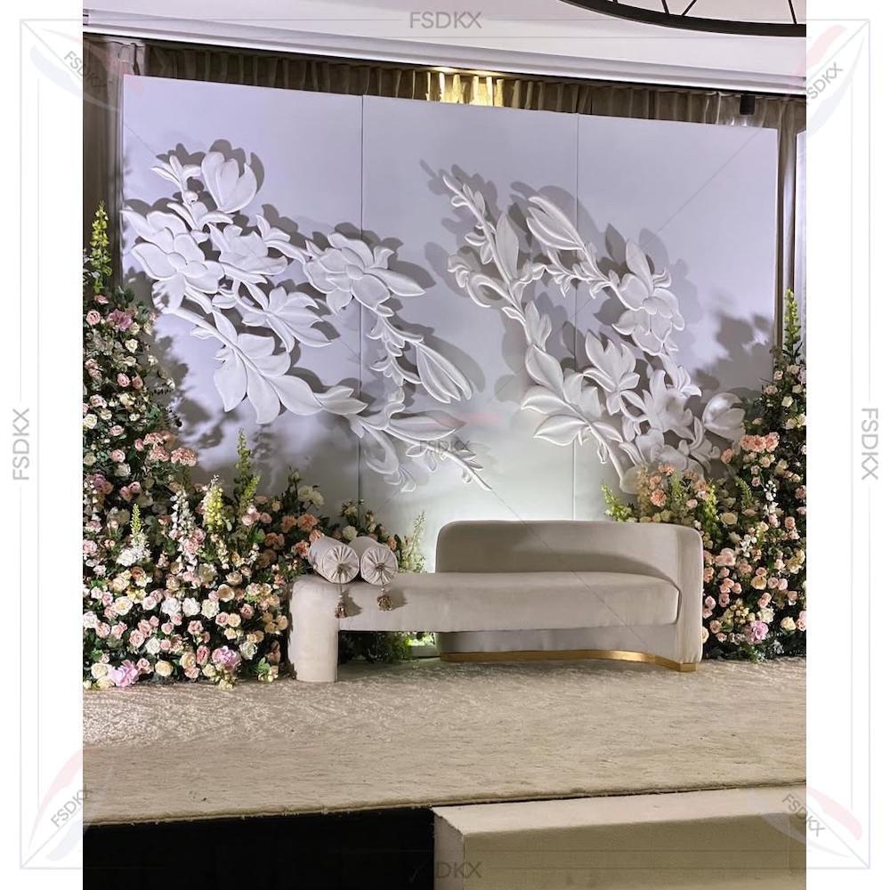 خلفية قوس زفاف بيضاء ثلاثية ال - مراجعة Party Event Supplier وسعره