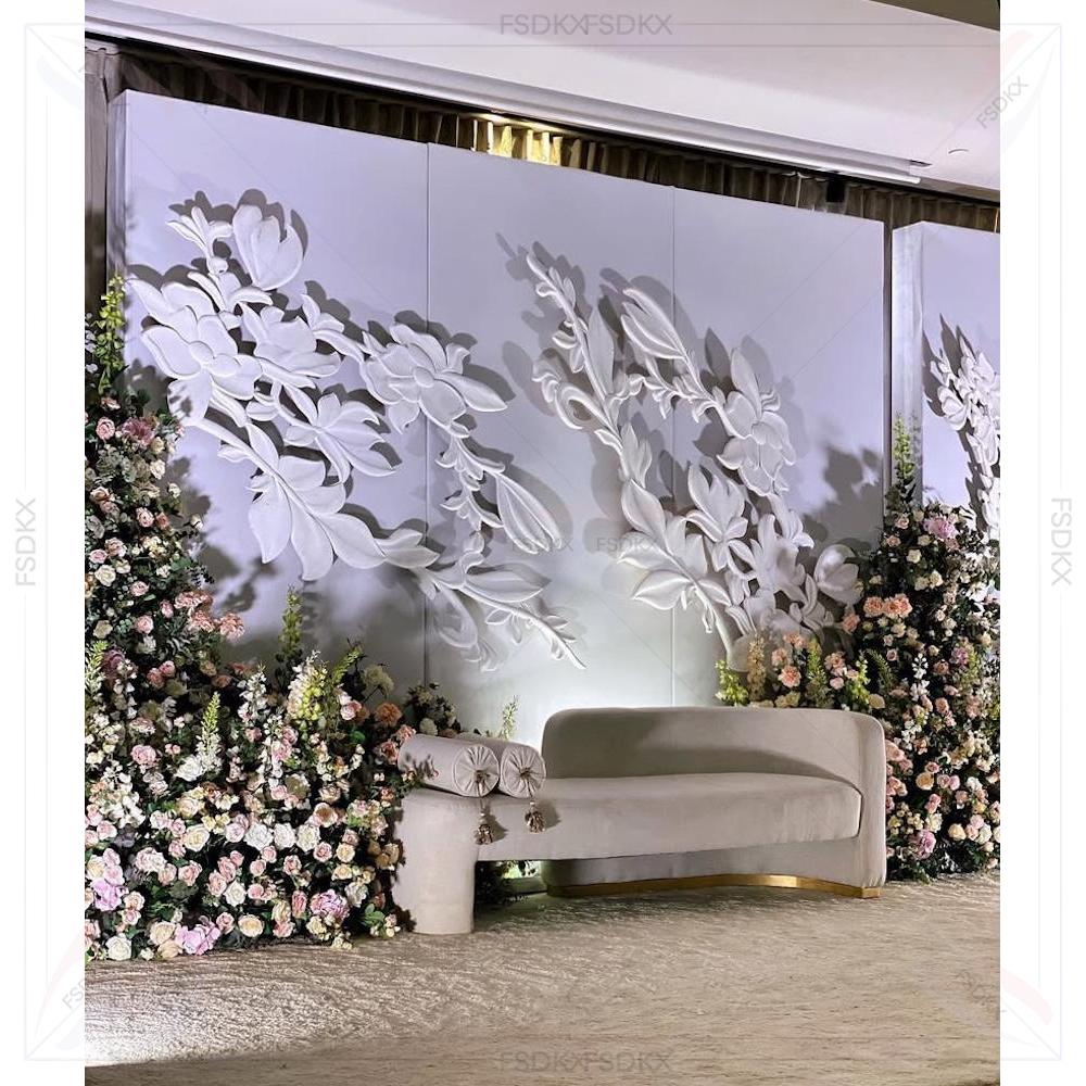 خلفية قوس زفاف بيضاء ثلاثية ال - مراجعة Party Event Supplier وسعره