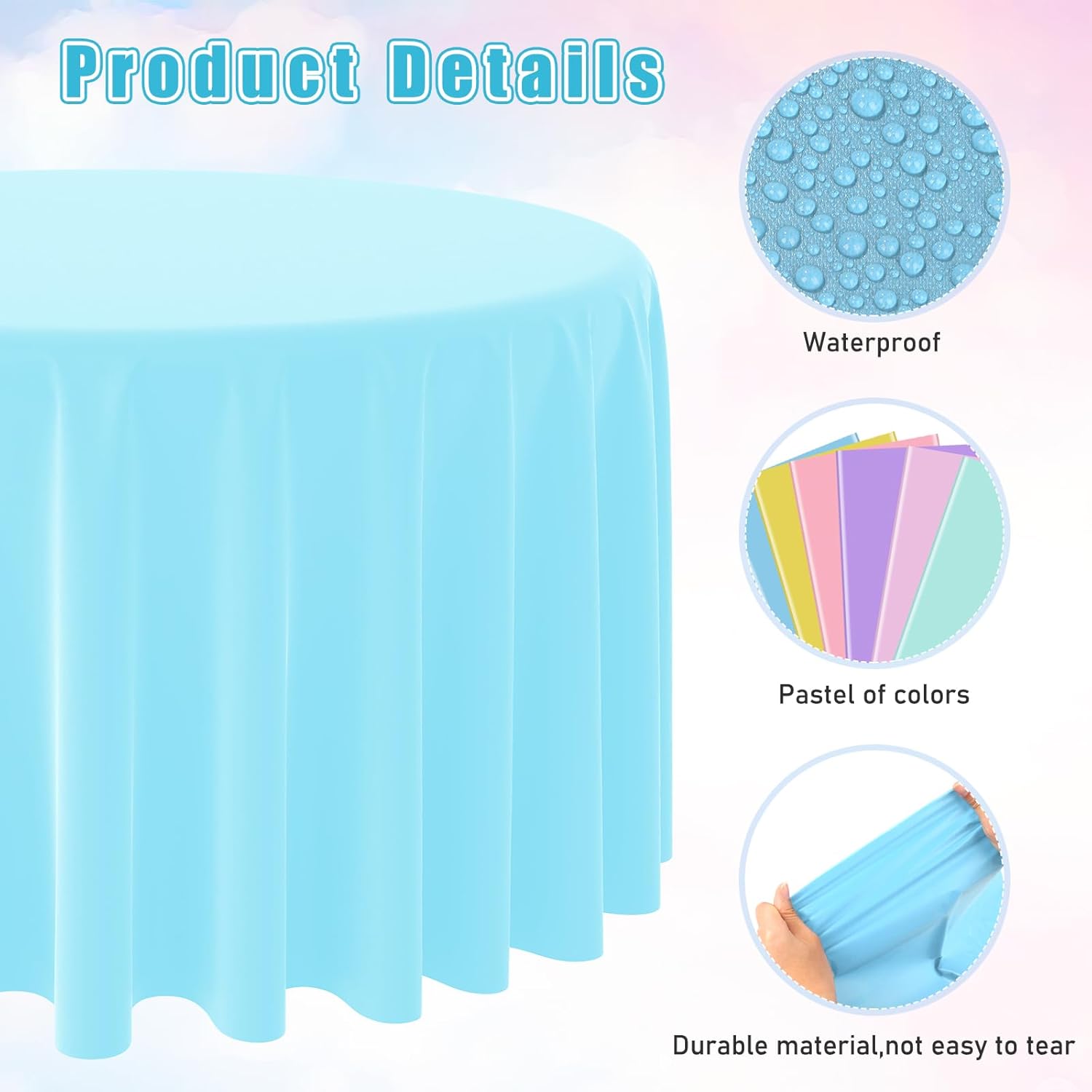 مفارش طاولة بلاستيكية مستديرة  - مراجعة Table Cloth Disposable وسعره