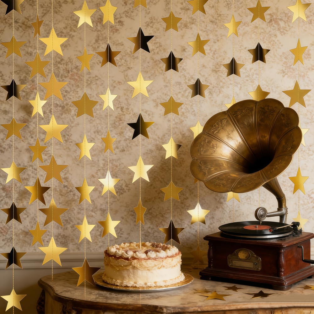 زينة نجمة خماسية ذهبية وفضية ب - مراجعة Party Banner Gold وسعره