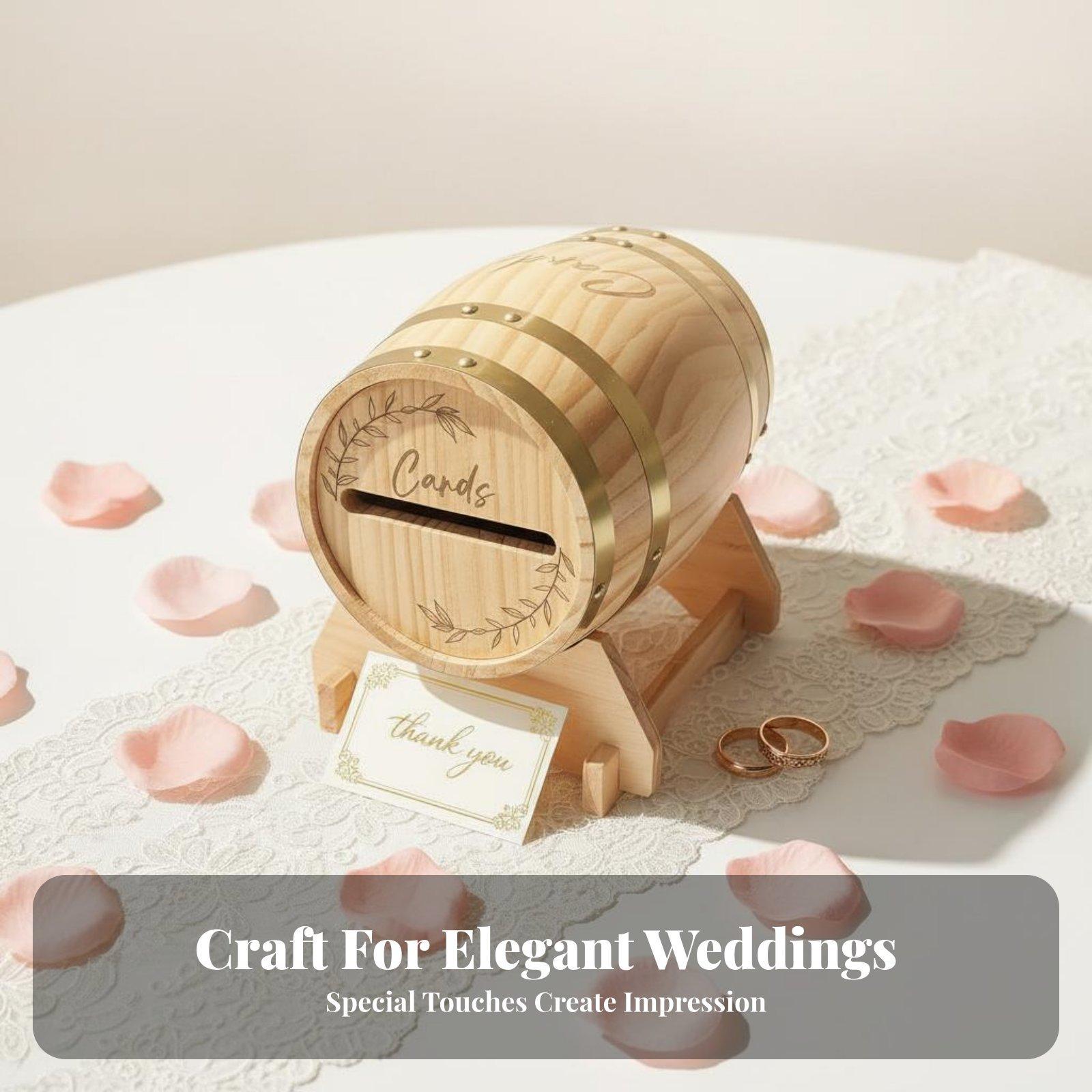صندوق بطاقات خشبي ريفي بتصميم  - مراجعة Event Party Box وسعره