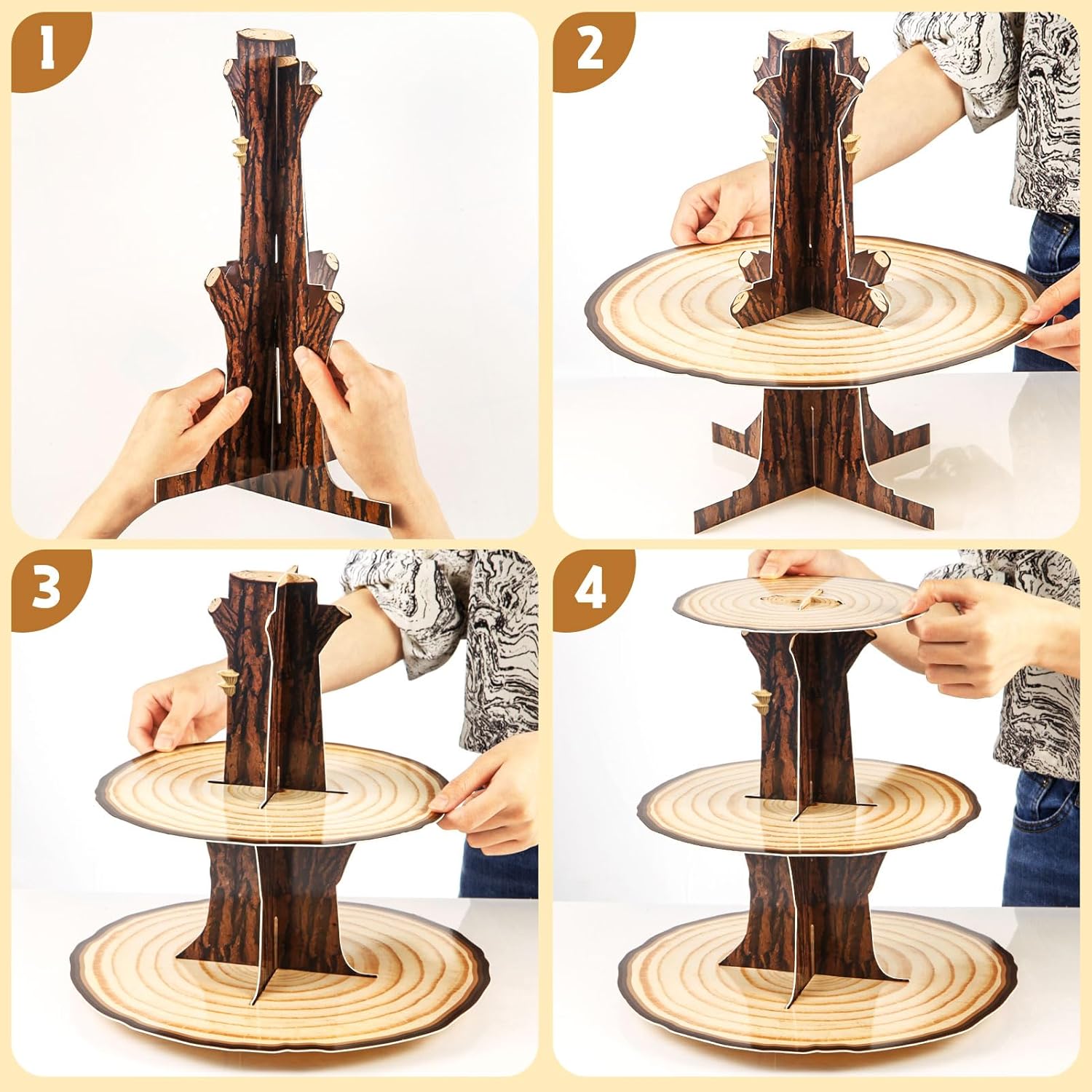 حامل كب كيك خشبي للديكور من 3  - مراجعة Cupcake Stand Tier وسعره