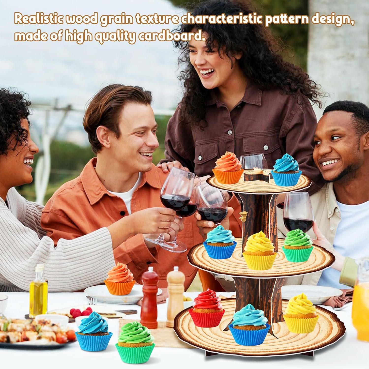 حامل كب كيك خشبي للديكور من 3  - مراجعة Cupcake Stand Tier وسعره